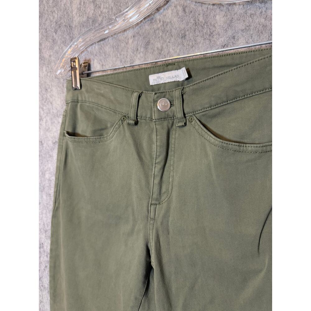 EUC Peter Millar Womens Size 4 Karlie Stretch Sateen Green Golf Pants - Picture 2 of 5